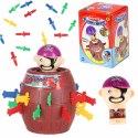 Gra zręcznościowa Szalony Pirat w beczce Ukłuj pirata 9 x 9 x 12,5 cm