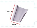 Folia okleina rolka aluminium imitująca stal metalic szczotkowana srebrna 1,52x30m