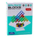 Gra Zręcznościowa Balansująca Wieża Tetris 16 Klocków 22 Karty Kolorowe