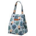 Torba Termiczna Izolacyjna Śniadaniowa Lunch Bag Liście Ananasy 25cm