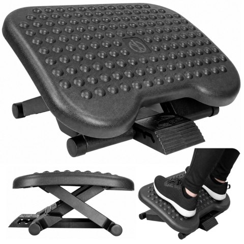 Podnóżek Regulowany Biurowy Pod Biurko Ergonomiczny Z Wypustkami 3 Poziomy