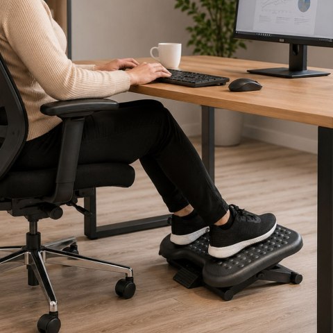 Podnóżek Regulowany Biurowy Pod Biurko Ergonomiczny Z Wypustkami 3 Poziomy