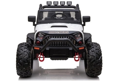 Auto Terenowe Na Akumulator Jeep JC666 Światła LED MP3 Pilot Biały