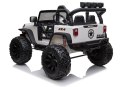Auto Terenowe Na Akumulator Jeep JC666 Światła LED MP3 Pilot Biały