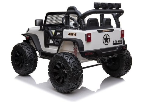 Auto Terenowe Na Akumulator Jeep JC666 Światła LED MP3 Pilot Biały