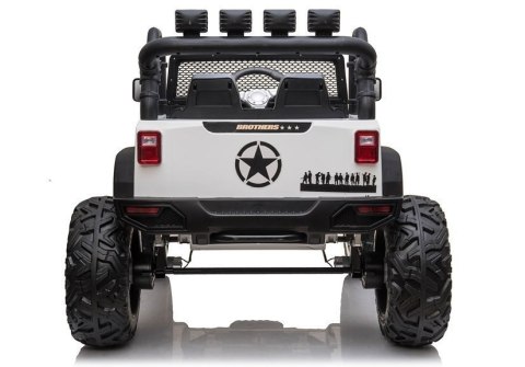 Auto Terenowe Na Akumulator Jeep JC666 Światła LED MP3 Pilot Biały