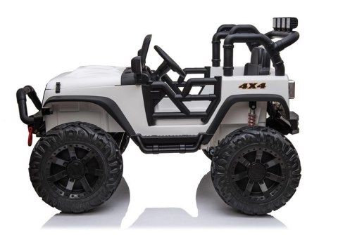 Auto Terenowe Na Akumulator Jeep JC666 Światła LED MP3 Pilot Biały