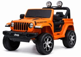 Auto na Akumulator Jeep Rubicon Światła LED MP3 Pilot 4x4 Pomarańczowy