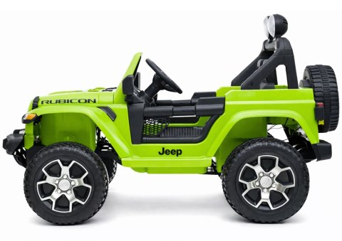 Auto na Akumulator Jeep Rubicon Światła LED MP3 Pilot 4x4 Zielony