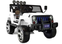 Auto na Akumulator S2388 Pilot Światła LED Radio Jeep Biały 4x45W