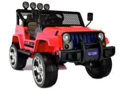Auto na Akumulator S2388 Pilot Światła LED Radio Jeep Czerwony 4x45W