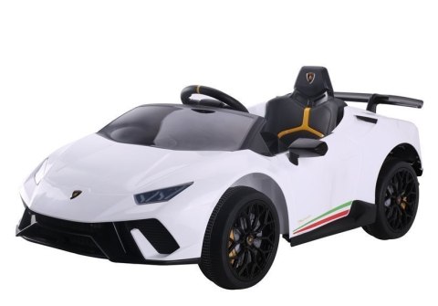 Auto na akumulator Lamborghini Huracan Pilot Światła LED MP3 Białe