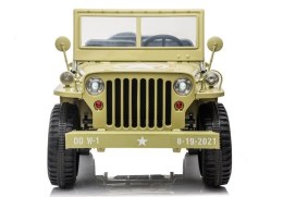Auto na Akumulator JH101 Wojskowe Dla Dzieci Pilot Światło LED MP3 Khaki