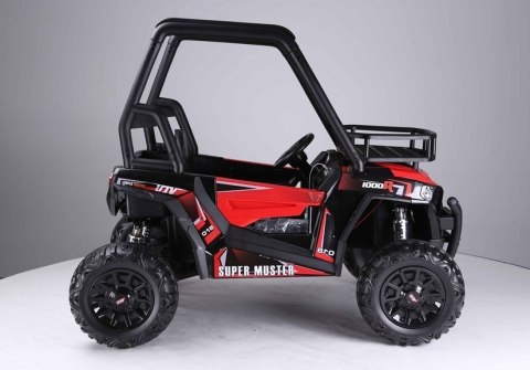 Auto na Akumulator Terenowe JS360-1 Światła LED MP3 Pilot Czerwony
