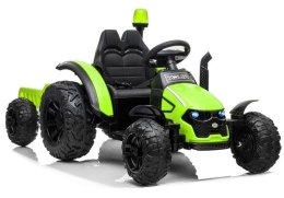 Traktor na akumulator z Przyczepą HZB-200 Światła LED MP3 Zielony